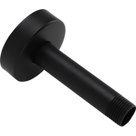 Bras de douche supérieur avec bride 3 pouces G1/2 en acier inoxydable, rallonge de douche effet pluie encastrée au plafond pour salle de bain, noir (1/5)