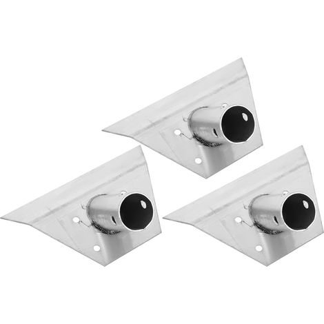 Porte-manche à Balai 3 Pièces en Fer Argenté pour Outils de Sol Remplacement Facile, Installation Rapide, Usage Maison et Commerce, Lot de Trois pour Brosses (1/5)