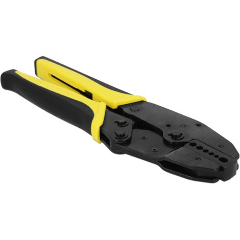 DeLOCK Universelle Koax Crimp-Zange, schwarz/gelb, für 7 verschiedene Durchmesser (1/4)