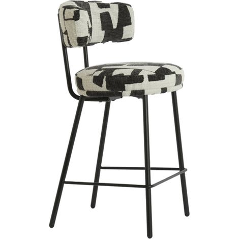 Barhocker HARVIE Creme Schwarz Steinhauer Light & Living