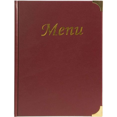 Protège menu basique A4 bordeaux - 1er prix