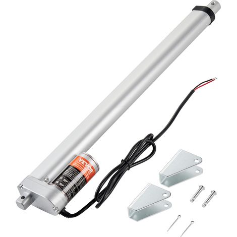VEVOR Attuatore lineare 12V, Attuatore lineare ad alto carico da 16 pollici 330 libbre/1500 N, Attuatore di movimento lineare da 0,19"/s con staffa di montaggio e protezione IP54