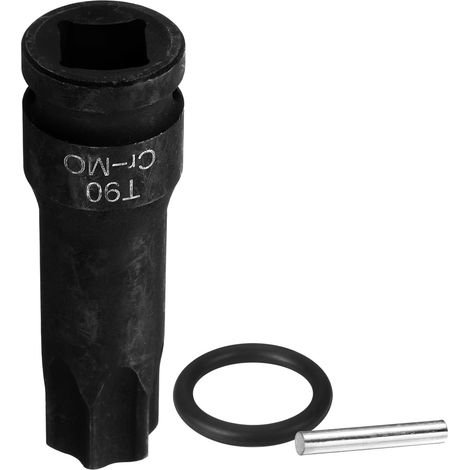 Douille Hexagonale À Choc, Douille À Embout Torx T90 1/2" À 6 Pointes En Acier CR-MO Avec Goupille Et Joint Torique Pour Perceuses, Ateliers Et Adaptateurs (1/5)
