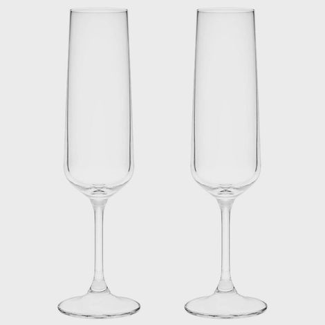 Verres à champagne, 20,5 cl, lot de 2, en verre résistant (1/5)