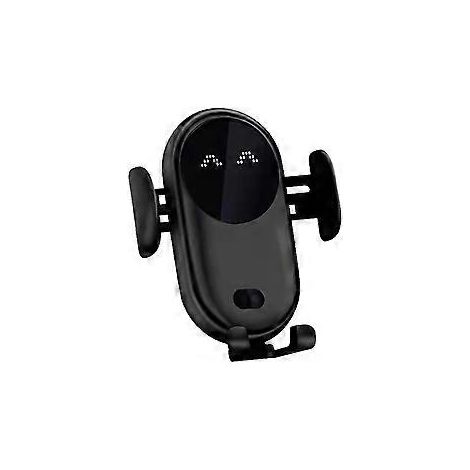 Support de téléphone sans fil pour voiture avec chargeur intelligent et capteur automatique, noir, 1 pièce (1/4)