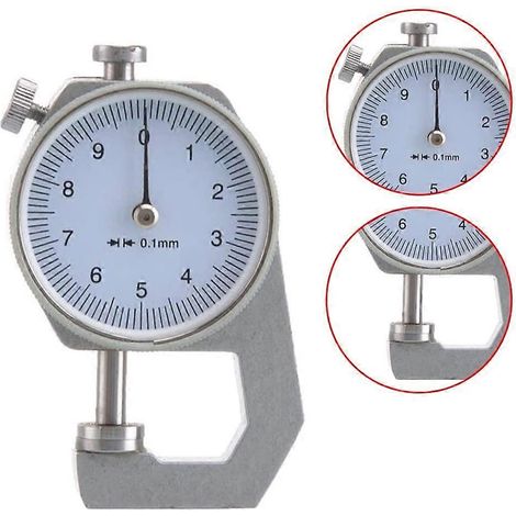Jauge d'épaisseur numérique, cadran rond, précision de 0,01 mm, pour papier, cuir et tôle. (1/5)