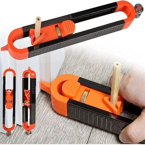 Precise Contour Gauge with Lock, Profile Tracing Ruler Contour Gauge for Woodworking, Shape Contour Duplicator, Essential Tool for DIYers and Construction Workers - RAPANDA (1/5)