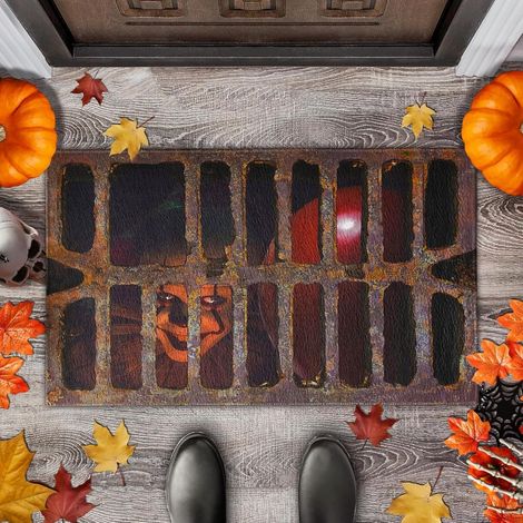 Felpudo 3D de payaso terrorífico para Halloween, felpudo de terror de 40x60 cm para decoración interior y exterior, idea de regalo para fiestas. (1/4)