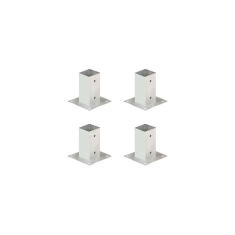 Boulons d'ancrage de colonne, 4 pièces, métal galvanisé, 71 mm (1/5)