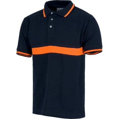 Polo combinado BOMBERO / PROTECCIÓN CIVIL en tejido fresco WORKTEAM C3850