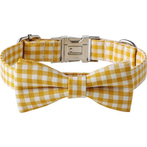 Collier Pour Chien En Coton Avec Nœud Papillon Réglable Pour Petit Chien Accessoire De Toilette 1 Pièce (1/5)