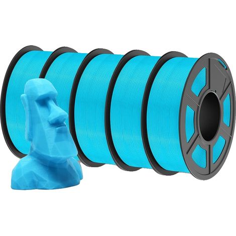 Filamento per stampante 3D, diametro 1,75 mm, elevata resistenza agli urti, PETG azzurro cielo. (1/2)