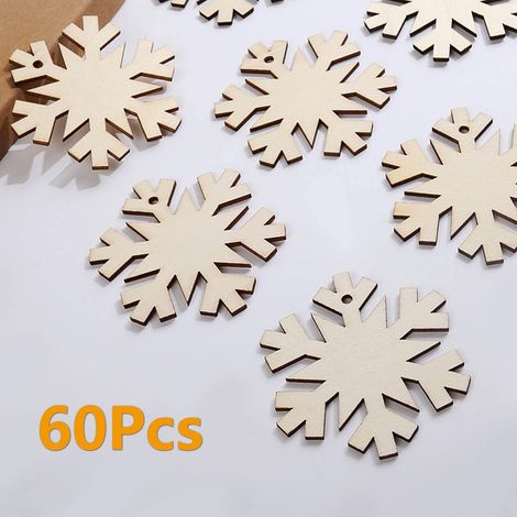 Lot 60 décorations bois Noël pour DIY (1/3)