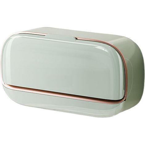 Porte-savon vert, 5,323,912,3 cm, 1 pièce, fixation murale sans perçage, style haut de gamme pour salle de bain/toilettes. (1/5)