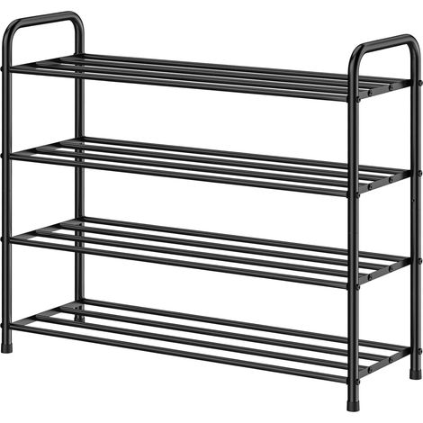 Étagère à Chaussures 4 Niveaux, 100% Acier Inoxydable pour Ranger (1/5)