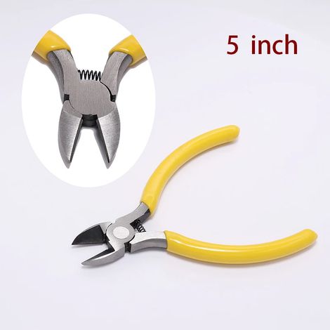 Petits outils de bijouterie : pince coupante diagonale de 12,7 cm avec aiguilles à courbure arrondie (1/5)