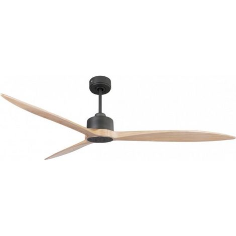 Modulo Latino III - Super destratificateur et ventilateur DC 166 cm noir pales bois clair idéal 30 à 60 m² (1/5)