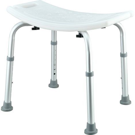 Chaise de douche en aluminium réglable en hauteur