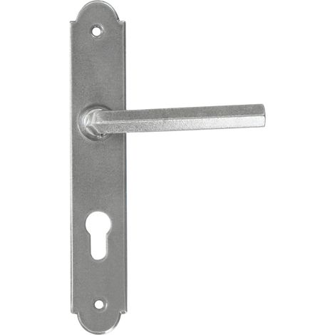 Poignée ALBA avec plaque pour insert de 72 mm, ACIER