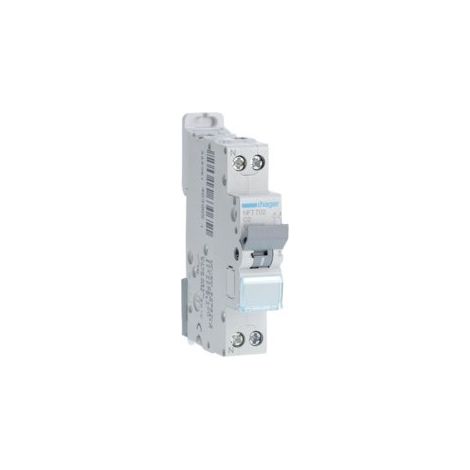 Disjoncteur 1P+N 6-10kA courbe C - 2A 1 module (NFT702)