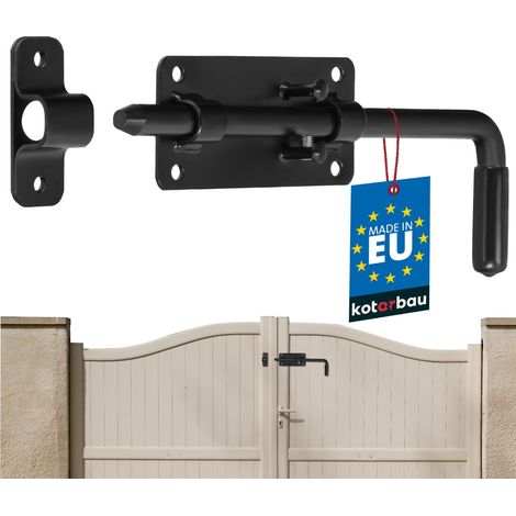 Verrou à pêne 220 mm, serrure à pêne, porte à verrou, porte coulissante, porte sectionnelle coulissante (1/5)