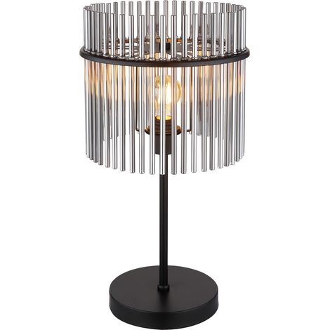 Globo - lámpara de mesa - GORLEY - negro - vidrio - Ø 30cm - E27 (1/5)