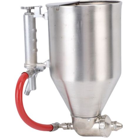YUEHISY Pulvérisateur de Mortier en Ciment, Pistolet à Banc à Trémie en Acier en Acier Inoxydable avec 6 Buses, capacité de 3,5 L, Entrée de 1/4 de Pouce, pour Murs Bricks Floors (1/5)