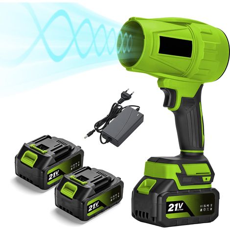 Laubbläser Akku, 359 MPH (160 m/s) Hand laubbläser akku, 700 W Bürstenloser Motor mit 2x Batteries & Ladegerät, 1500 G Winddruck zum Wegblasen von Laub, Schnee und Staub