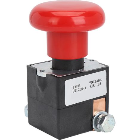 Bouton d'arrêt d'urgence DC80V Fiable Interrupteur de secours de Rechange pour Chariot Élévateur Transpalette Albright 125A (1/5)