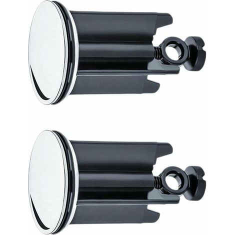 Bouchons de lavabo universels pour lavabos Ø 40 mm, lot de 2, bouchons de vidange chromés, en laiton, avec joint en caoutchouc, bouchon réglable en hauteur, vidage de baignoire en inox, BR-Vie