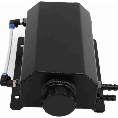 Réservoir de Trop-plein de Radiateur, Réservoir de Trop-plein de Liquide de Refroidissement, d'expansion, Huile Moteur, Carburant, Gaz, Reniflard, Alliage d'aluminium, capacité de 2 L, de (1/5)