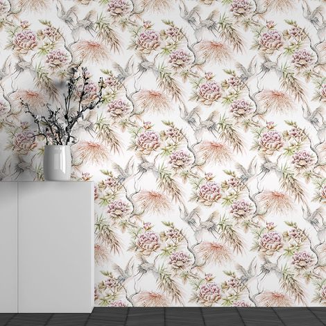 Papier peint panoramique - Motif Fleurs - 195 cm x 122 cm (1/3)