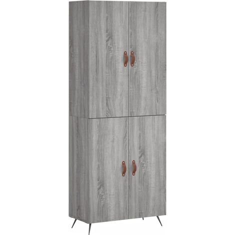 Highboard Grau Sonoma 69,5x34x180 cm Holzwerkstoff vidaXL (1/5)