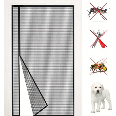 Cortina magnética antimosquitos 80x210 cm - Puerta lateral de verano - Malla fina y duradera - Evita la entrada de mosquitos - Para familia y mascotas (1/5)