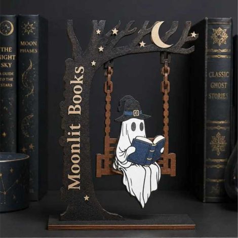 Newly designed portable Chilling Ghost On Swing bookshelf swing - A