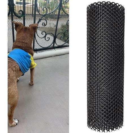 Grillage à poules en plastique avec attaches autobloquantes pour la sécurité des animaux domestiques et des enfants sur balcon, 0,5 x 25 m, noir (1/5)