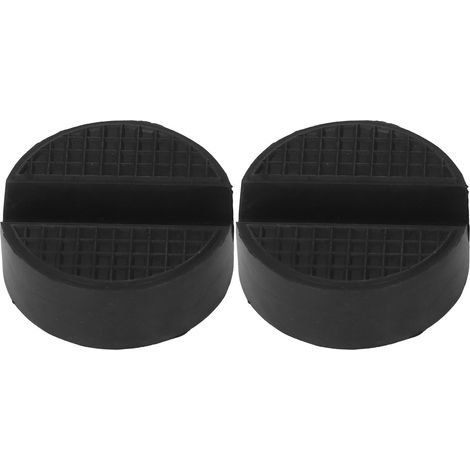 Lot de 2 Adaptateurs de Cric en Caoutchouc Ronds Universels avec Fente pour Support de Levage de Voiture, Protection (1/5)