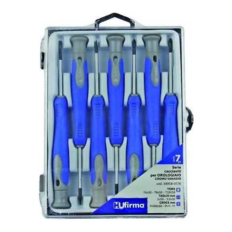 Tournevis pour Horlogers Hufirm Chrome Vanadium Sr 7 Pièces