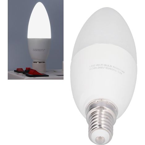 Ampoule E14 5W RGB effet bougie, compatible Wi-Fi et application mobile, AC85-265V 50/60Hz (1/5)