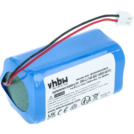 vhbw batteria compatibile con Ecovacs Winbot W836, W950, W920, W880, W830, W835, W850, W930, 880 home cleaner (700mAh, 14,8V, Li-Ion) (1/4)