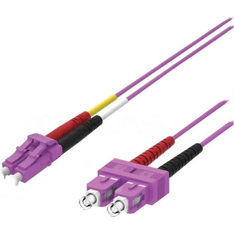 WP WPC-FP4-5LCSC-010 InfiniBand/Glasfaserkabel 1 m LC SC I-VH Aqua-Farbe, Violett