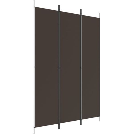 3-tlg. Paravent Braun 150x220 cm Stoff vidaXL