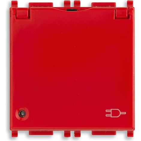 VIMAR - 14210.C.AB.R 2P+T 16A Universalsteckdose + rote Schutzabdeckung