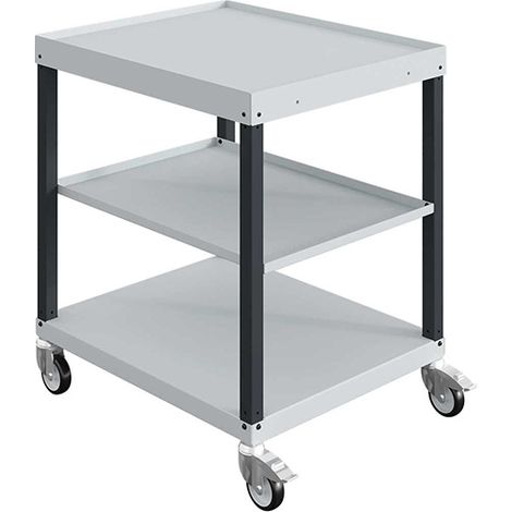 Servante d'atelier anthracite - 3 Plateaux 700x815mm - Charge 150kg - W020060013-GAGC