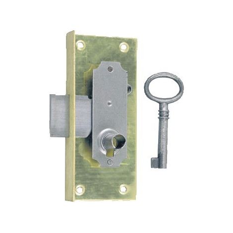 Serrure à larder DEVISMES 514 SELECT 30 mm droitier 1 clé plaque laiton