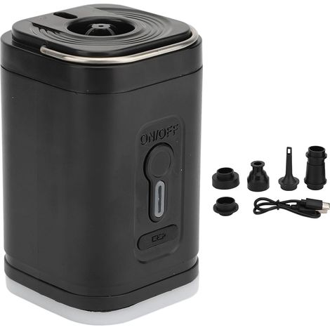 Pompe à Air Portable Déflation D'inflation Rapide USB Pompe à Air électrique Rechargeable avec 5 Buses et Lumière LED (1/5)