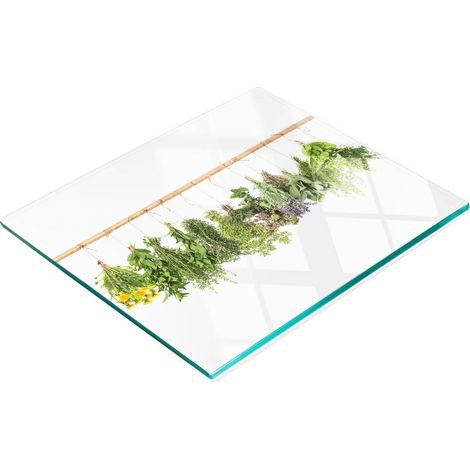Multifunktionales dekoratives Küchen-Glasbrett für Kräuter und Schnur, 60 x 52 cm (1/5)
