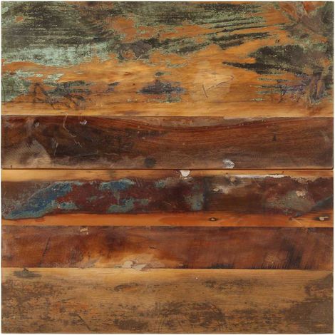 Dessus de table carré 60x60 cm 15-16 mm Bois de récupération