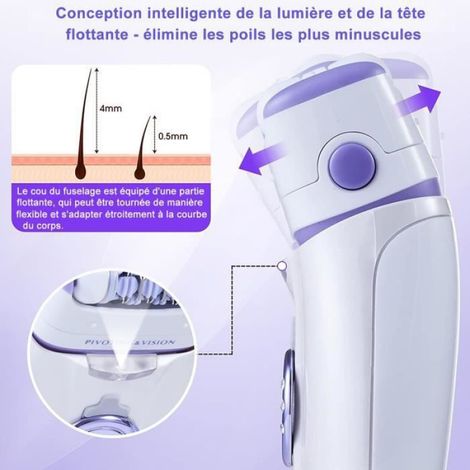 Epilateur électrique femme - AUDBURN - 2 en 1 - 2 vitesses - Accessoires inclus (1/4)