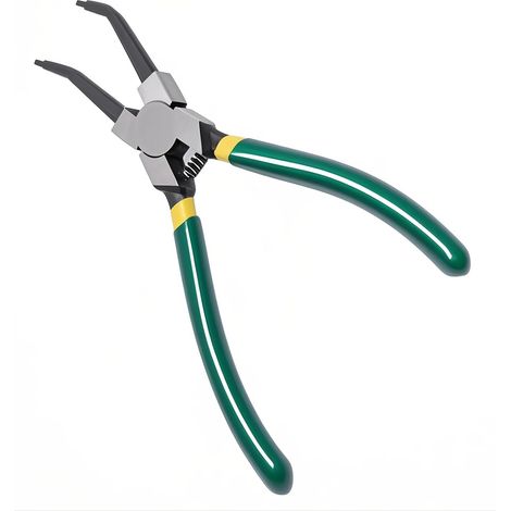 Pince Circlips 175mm, Intérieur Coudée, Ressort Interne, Anti-Rouille, Taille de Tête : 1,78 mm. (1/5)